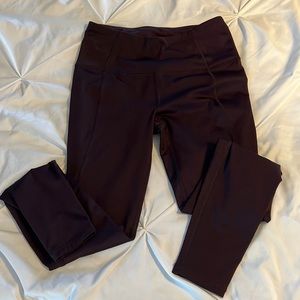 Plum, fleece lined leggings (no pockets)